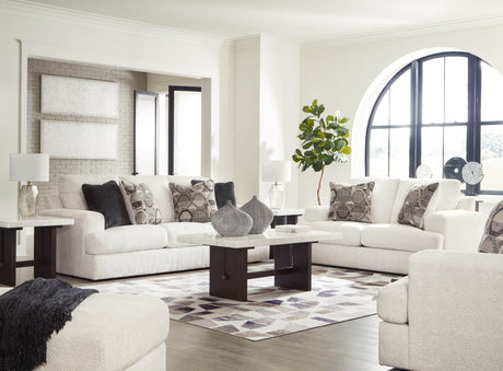 Karinne Linen Sofa, Loveseat, Chair And Ottoman - Ella Furniture
