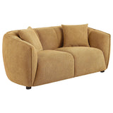 Aleisha Chenille Upholstered Loveseat Mustard Yellow