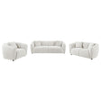 Aleisha 3-piece Chenille Upholstered Sofa Set Ivory