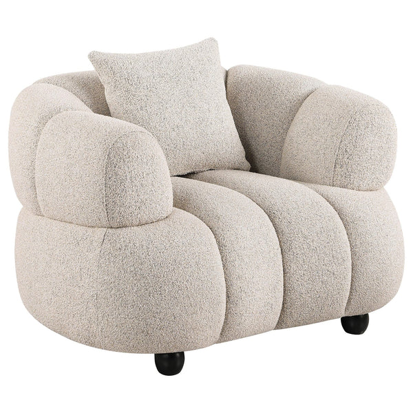 Whitney Contemporary Channel Tufted Boucle Upholstered Accent Chair