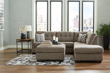 Mahoney Chocolate 2-Piece Sectional With Ottoman PKG015088 - 31005S2 | 3100508 - Ella Furniture