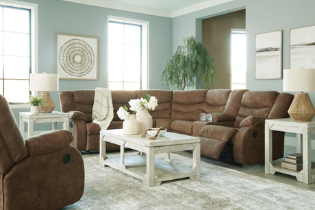 Partymate Brindle 2-Piece Sectional With Recliner - Ella Furniture