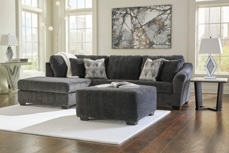 Biddeford Shadow 2-Piece Sectional With Ottoman - Ella Furniture