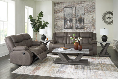 First Gunmetal Base Sofa And Loveseat - Ella Furniture