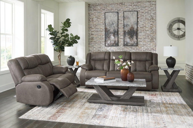 First Gunmetal Base Sofa And Loveseat - Ella Furniture