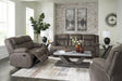 First Gunmetal Base Sofa, Loveseat And Recliner - Ella Furniture