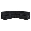 Hagen Upholstered Power Reclining Sectional Sofa Steel Grey