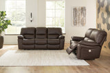Leesworth Dark Brown Sofa And Loveseat - Ella Furniture