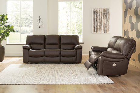 Leesworth Dark Brown Sofa And Loveseat - Ella Furniture