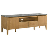 Bradley 63-inch 2-Door SmartTop TV Stand Grey and Natural