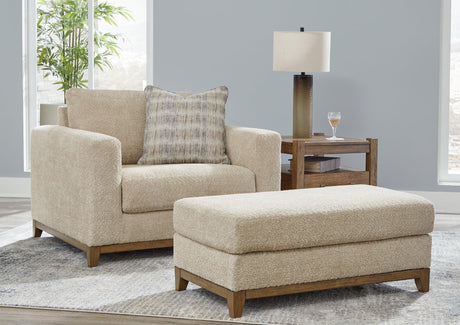 Parklynn Desert Chair And Ottoman - Ella Furniture