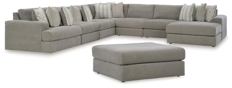 Avaliyah Ash 7-Piece Sectional With Ottoman PKG015528 - 58103S10 | 5810308 - Ella Furniture