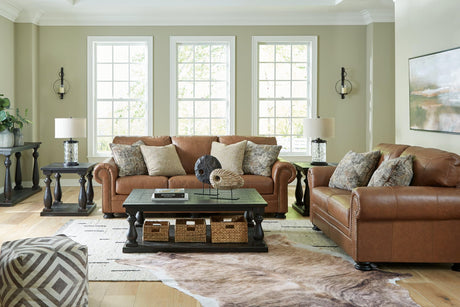 Carianna Caramel Sofa And Loveseat - Ella Furniture