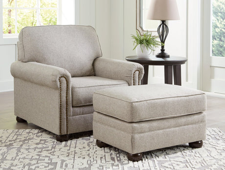 Gaelon Dune Chair And Ottoman - Ella Furniture