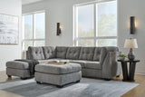 Marleton Gray 2-Piece Sleeper Sectional With Ottoman PKG015812 - 55305S3 | 5530508 - Ella Furniture