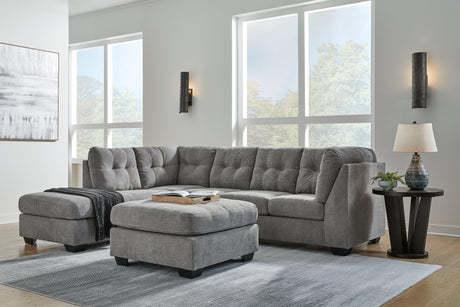 Marleton Gray 2-Piece Sleeper Sectional With Ottoman PKG015812 - 55305S3 | 5530508 - Ella Furniture