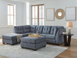 Marleton Denim 2-Piece Sectional With Ottoman PKG015806 - 55303S1 | 5530308 - Ella Furniture