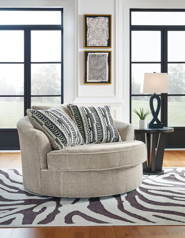 Calnita Sisal Chair And Ottoman - Ella Furniture