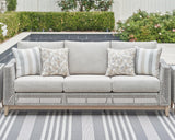 Seton Gray Creek Outdoor Sofa And 2 Chairs With Coffee Table - Ella Furniture