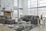Gardiner Pewter Sofa Chaise With Ottoman - Ella Furniture
