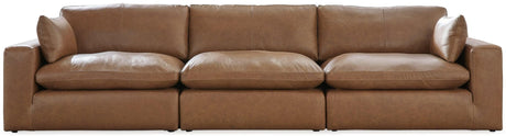 Emilia Caramel Sofa And Loveseat - Ella Furniture