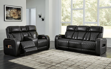 Boyington Black Sofa And Loveseat - Ella Furniture