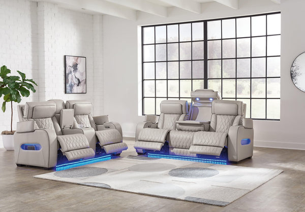 Boyington Gray Sofa And Loveseat - Ella Furniture