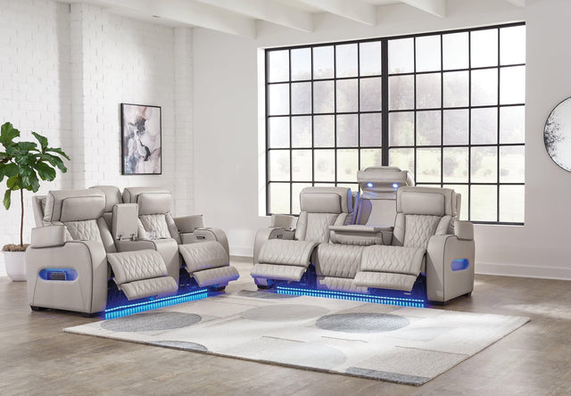 Boyington Gray Sofa And Loveseat - Ella Furniture