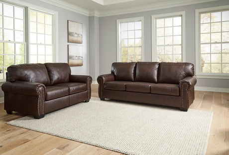 Colleton Dark Brown Sofa And Loveseat - Ella Furniture