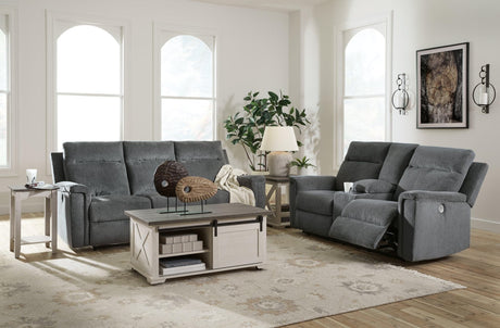 Barnsana Gravel Sofa And Loveseat - Ella Furniture