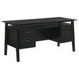 Goodson 64-inch 4-Drawer Double Pedestal Computer Desk Black