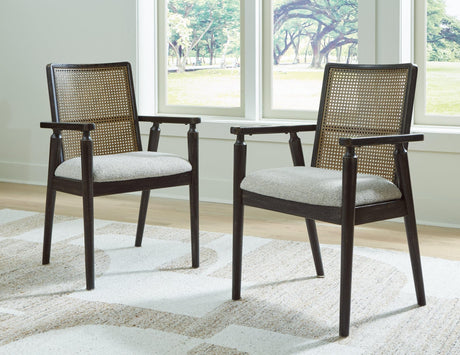 Galliden Black Dining Arm Chair - Ella Furniture