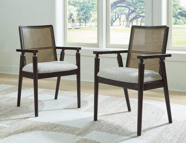 Galliden Black Dining Arm Chair - Ella Furniture
