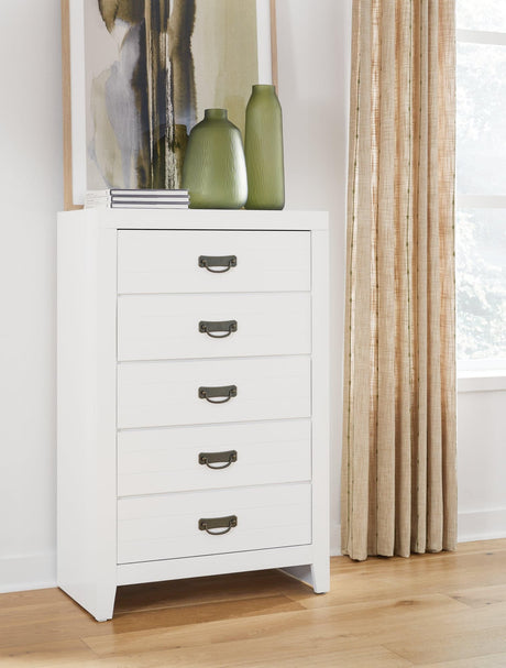 Binterglen White Chest Of Drawers - Ella Furniture