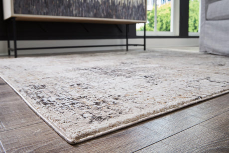 Elaning Black/gray/cream Large Rug - Ella Furniture