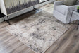 Elaning Black/gray/cream Medium Rug - Ella Furniture