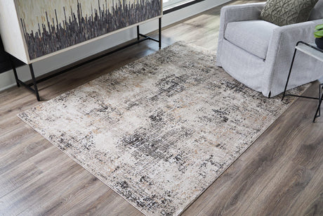 Elaning Black/gray/cream Medium Rug - Ella Furniture