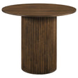 Hamlyn 43-inch Round Wood Counter Height Dining Table Walnut