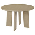 Strouse 47-inch Round Wood Dining Room Table Natural Oak