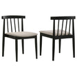 Cullen Dining Side Chair Upholstered Seat Black (Set of 2)