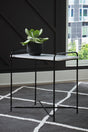 Ashber White/black Accent Table - Ella Furniture