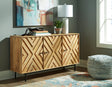 Cadewick Natural Accent Cabinet - Ella Furniture