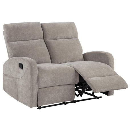 Hamilton Chenille Upholstered Manual Reclining Loveseat Sand
