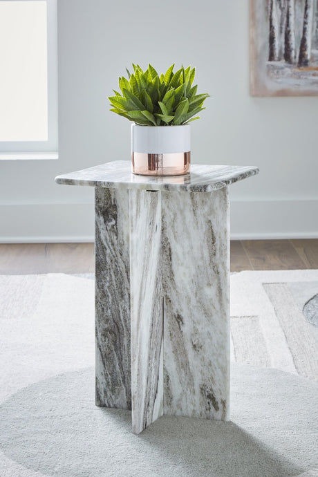 Keithwell Gray Accent Table - Ella Furniture