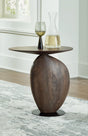 Cormmet Brown/black Accent Table - Ella Furniture
