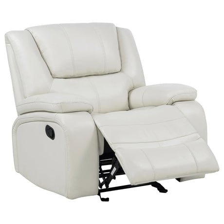 Camila Upholstered Glider Recliner Chair White