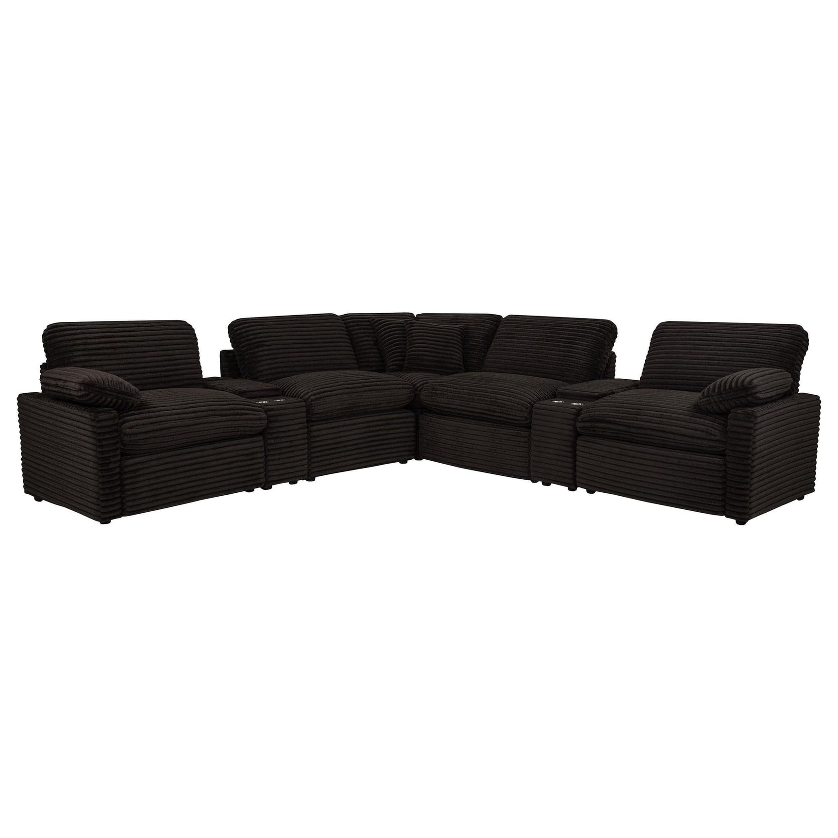 Collins 7-piece Modular Power Reclining Sectional Chocolate Brown