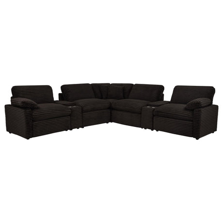 Collins 7-piece Modular Power Reclining Sectional Chocolate Brown