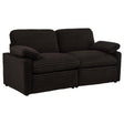 Collins Modular Power Loveseat Chocolate Brown