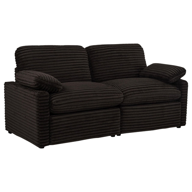 Collins Modular Power Loveseat Chocolate Brown